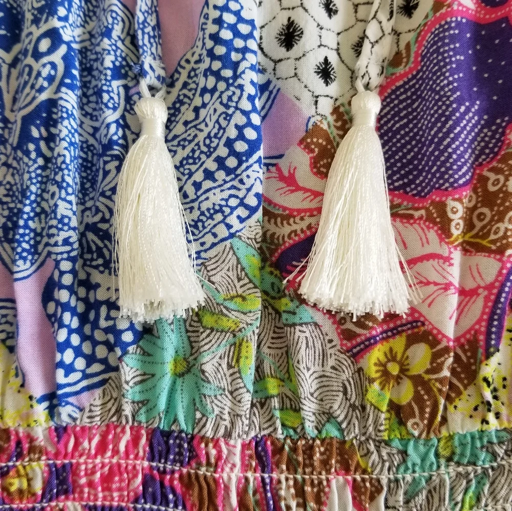 Victoria's Secret Vintage Patchwork Swim Cover-up Skirt Dress NWT Summer Beach - Picture 3 of 13